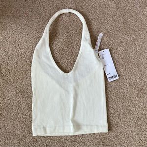 [SOLD] Urban Outfitters White Ribbed Halter Tank